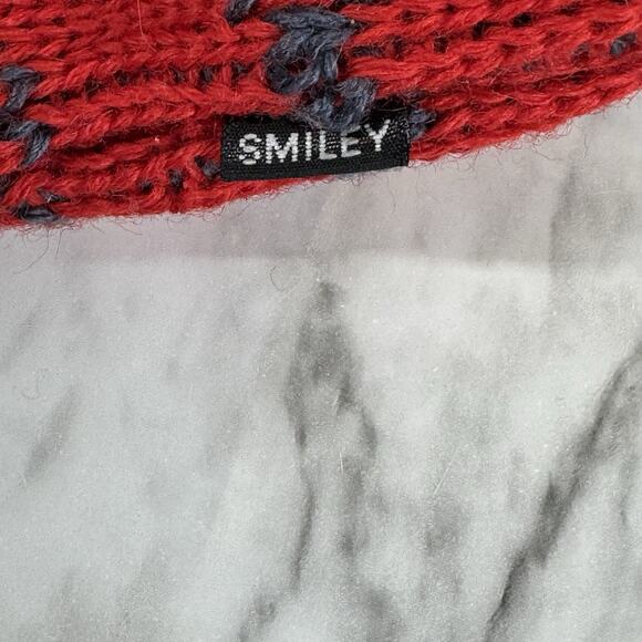 Vtg 60s 70s Smiley Hat Ski Beanie Wool Striped Apres Cap Snow Toboggan Toque - Picture 4 of 9